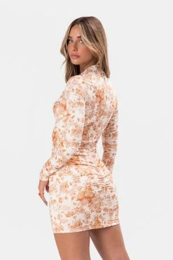 Adika Jam Ruched Button-Down Shirt Dress