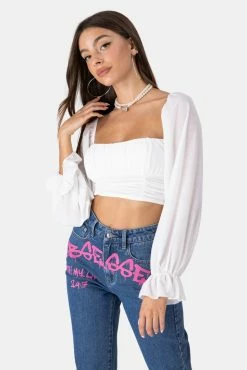Adika Cinder Ruched Crop Top