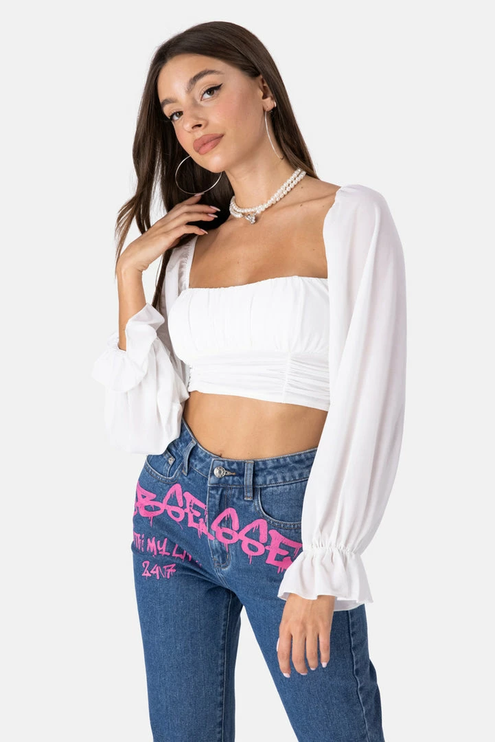 Flash Sale 🥰 Adika Cinder Ruched Crop Top 😉 1 Adika Cinder Ruched Crop Top