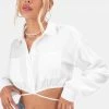 Adika OUTLET Crop Button-Down Shirt