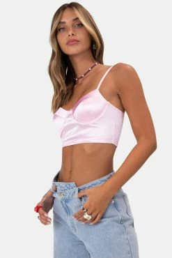 Adika Saint Satin Finish Crop Top