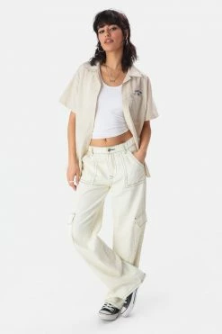 Adika 1987 Oversized Button-Up Shirt Clothing