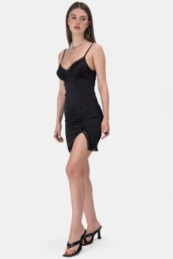 Adika OUTLET Jacquard Satin-Finish Slip Mini Dress