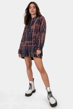 Adika Costello Tie-Dye Hoodie Dress