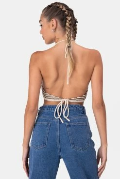 Adika OUTLET Ledger Knitted Halter Crop Top