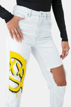 Adika OUTLET Word Ripped Jeans | MOM