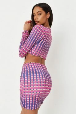 Adika MISSGUIDED // Ruched Printed Mini Skirt Dresses & Skirts