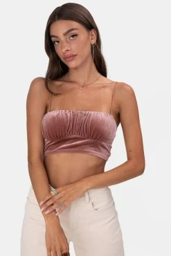Adika Sakura Velvet Crop Top