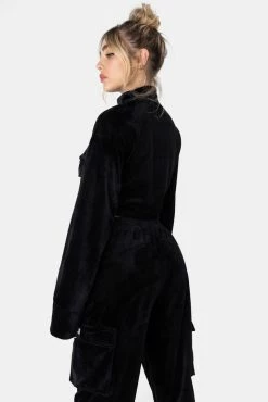 Adika OH DARLING Zip-Up Velvet Top