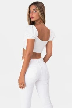 Adika Montis Front-Tie Ruched Crop Top OUTLET