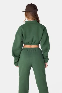 Adika OUTLET Adriano Half-Zip Cropped Sweatshirt