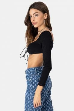 Wholesale ๐ฅฐ Adika Sweetheart Tie Front Crop Top ๐ฏ 7 Adika Sweetheart Tie Front Crop Top