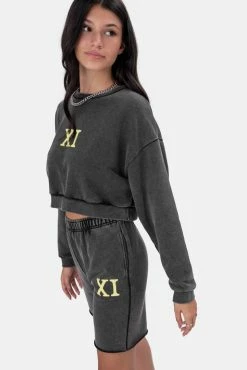 Adika XI Washed Cropped Sweatshirt OUTLET