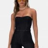 Adika OUTLET Vibe Strapless Denim Biker Romper