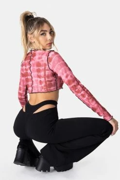 Adika Y2K Fever Stitch Tie-Dye Crop Top