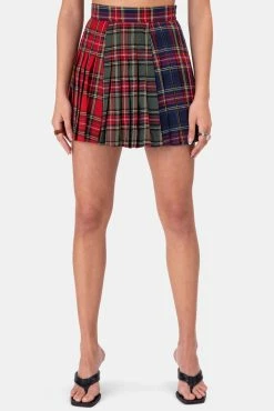 Adika OUTLET Banks Pleated Plaid Skort