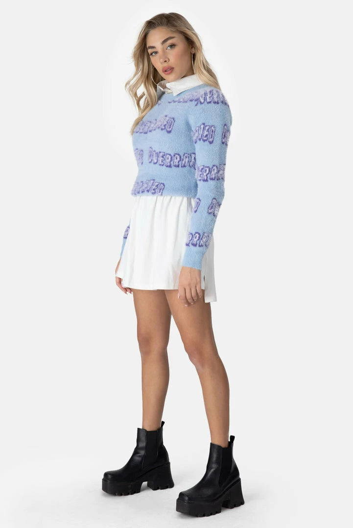 Best Pirce ❤️ Adika OVERRATED Fuzzy Sweater ❤️ 3 Adika OVERRATED Fuzzy Sweater