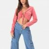 Adika OUTLET Hoper Tie- Front Crop Top