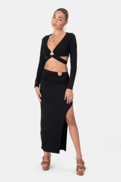 Adika Clothing Anthony Side Slit Maxi Skirt
