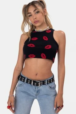 Adika XOXO Ribbed Crop Top Clothing
