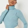 Adika Tops MISSGUIDED // Turtleneck Knit Sweater With Overlayer Top