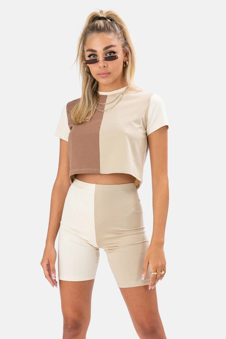 Best deal 🌟 Adika Follow Color-Block Crop Tee OUTLET ✔️ 2 Adika Follow Color-Block Crop Tee OUTLET