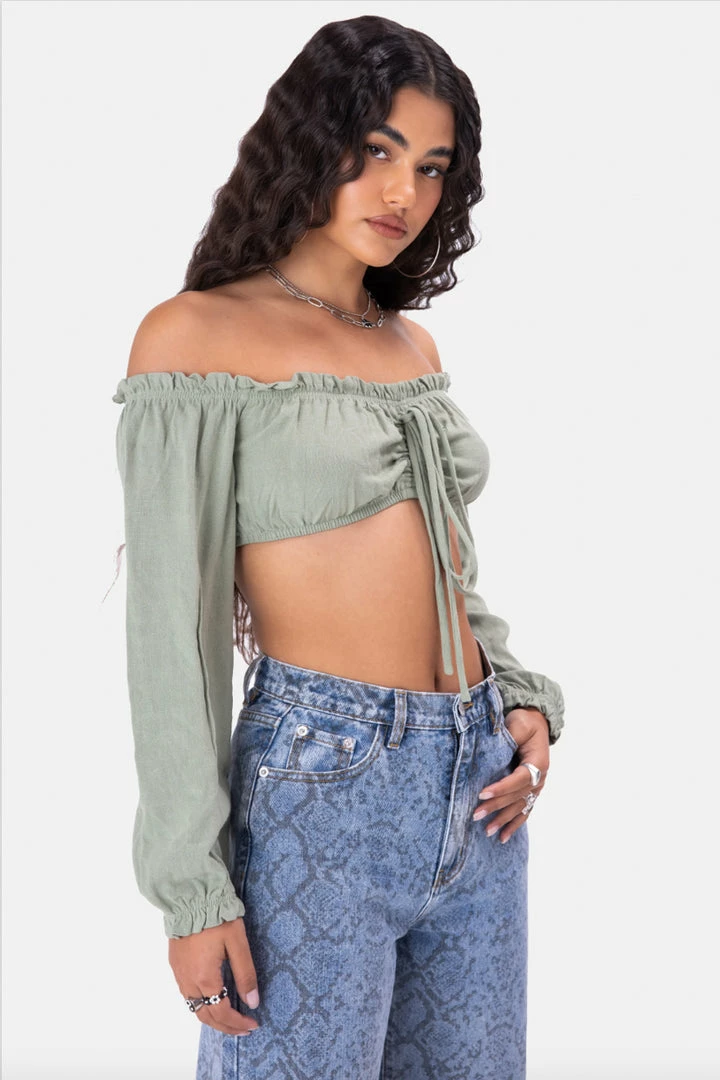 Coupon 🔥 Adika Islands Off-Shoulder Crop Top Clothing ✔️ 3 Adika Islands Off-Shoulder Crop Top Clothing