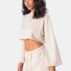 Adika Munro Bell-Sleeves Cropped Sweatshirt Clothing
