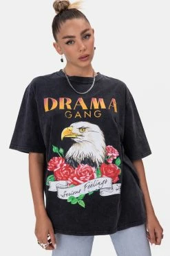 Adika DRAMA GANG Oversized Washed Tee Clothing