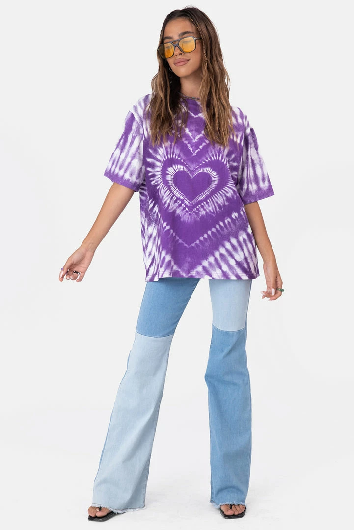 Budget 🎉 Adika Hearty Tie-Dye Oversized Tee 🌟 2 Adika Hearty Tie-Dye Oversized Tee