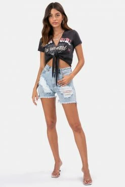 Adika Brick Front Knot Top