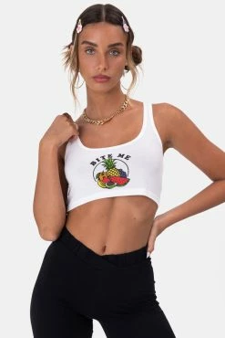 Adika OUTLET BITE ME Ribbed Crop Top