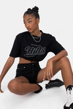 Adika HILLS Draw-Cord Crop Top Clothing