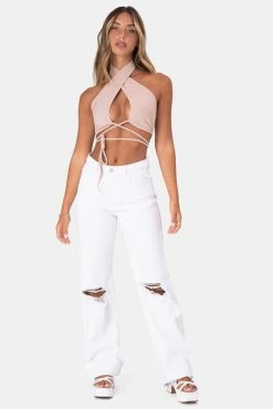 Adika OUTLET Romeo Cross-Wrap Halter Top
