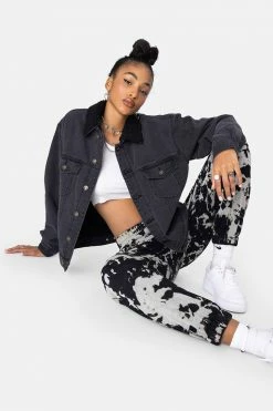 Adika Douglas Denim Jacket With Faux Shearling