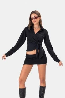 Adika Sears Crinkled Wrap Shirt