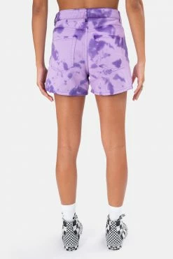 Adika Knowles Tie-Dye Denim Shorts