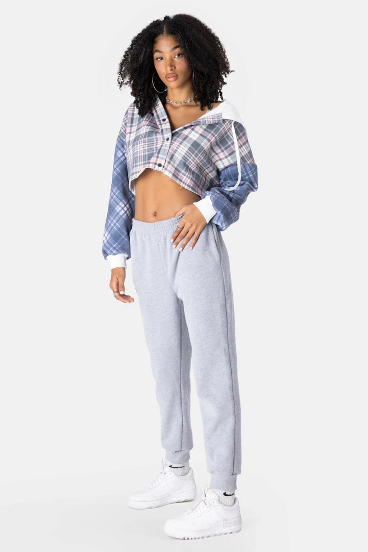 Discount ⭐ Adika Pie Hooded Cropped Button Down 👕 Shirt OUTLET 🎁 2 Adika Pie Hooded Cropped Button Down Shirt OUTLET