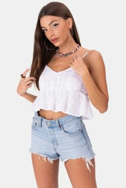 Adika Douglas Peplum Crop Top Clothing
