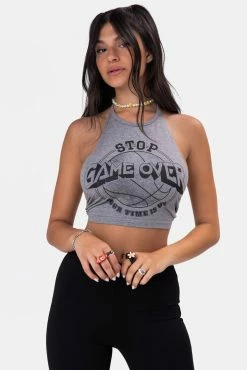 Adika GAME OVER Backless Halter Top
