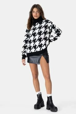 Adika Puppytooth Turtleneck Sweater OUTLET