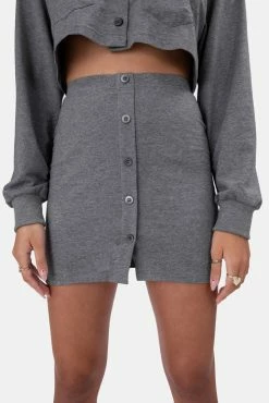 Adika Class Button Front Mini Skirt