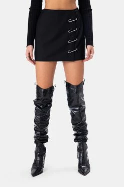 Adika Snapper Safety Pin Mini Skirt