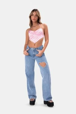 Adika Clothing Heartbreak Backless Halter Crop Top