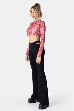 Adika Y2K Fever Stitch Tie-Dye Crop Top
