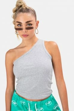 Adika Martin One-Shoulder Ribbed Top