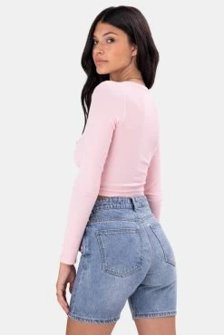 Adika Orchid Ribbed Wrap Top OUTLET