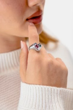 Adika Accessories Gem-Heart Signet Ring
