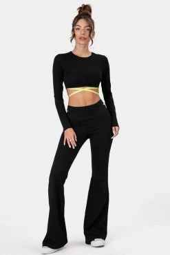 Adika Lion Cut-Out Flared Pants