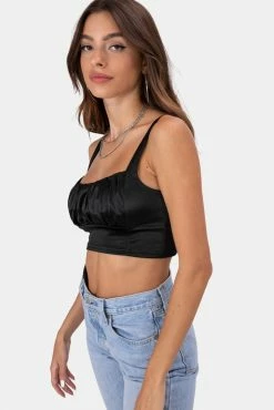 Adika Slick Satin Finish Crop Top